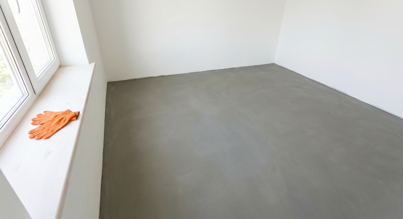 Cantiere pulito dopo posa massetto per resina Torino