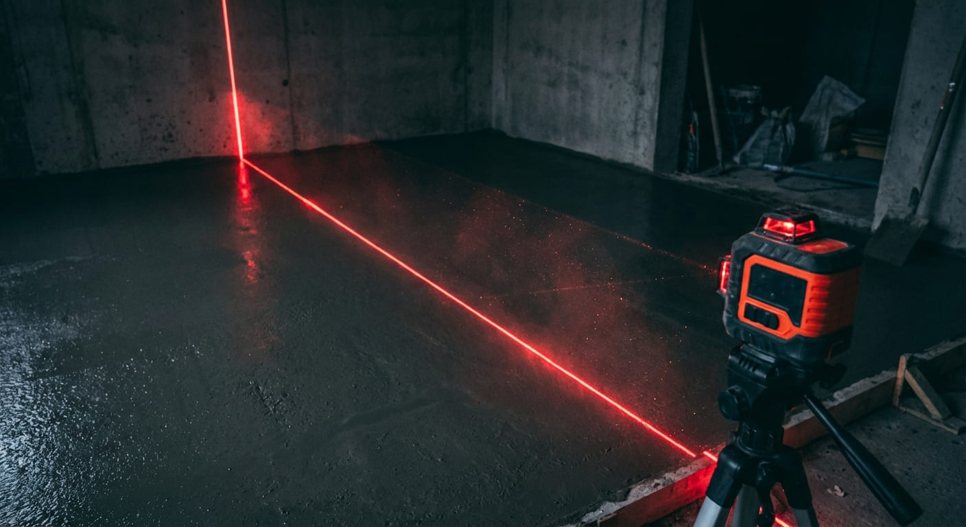 Controllo planarità massetto con laser a Torino