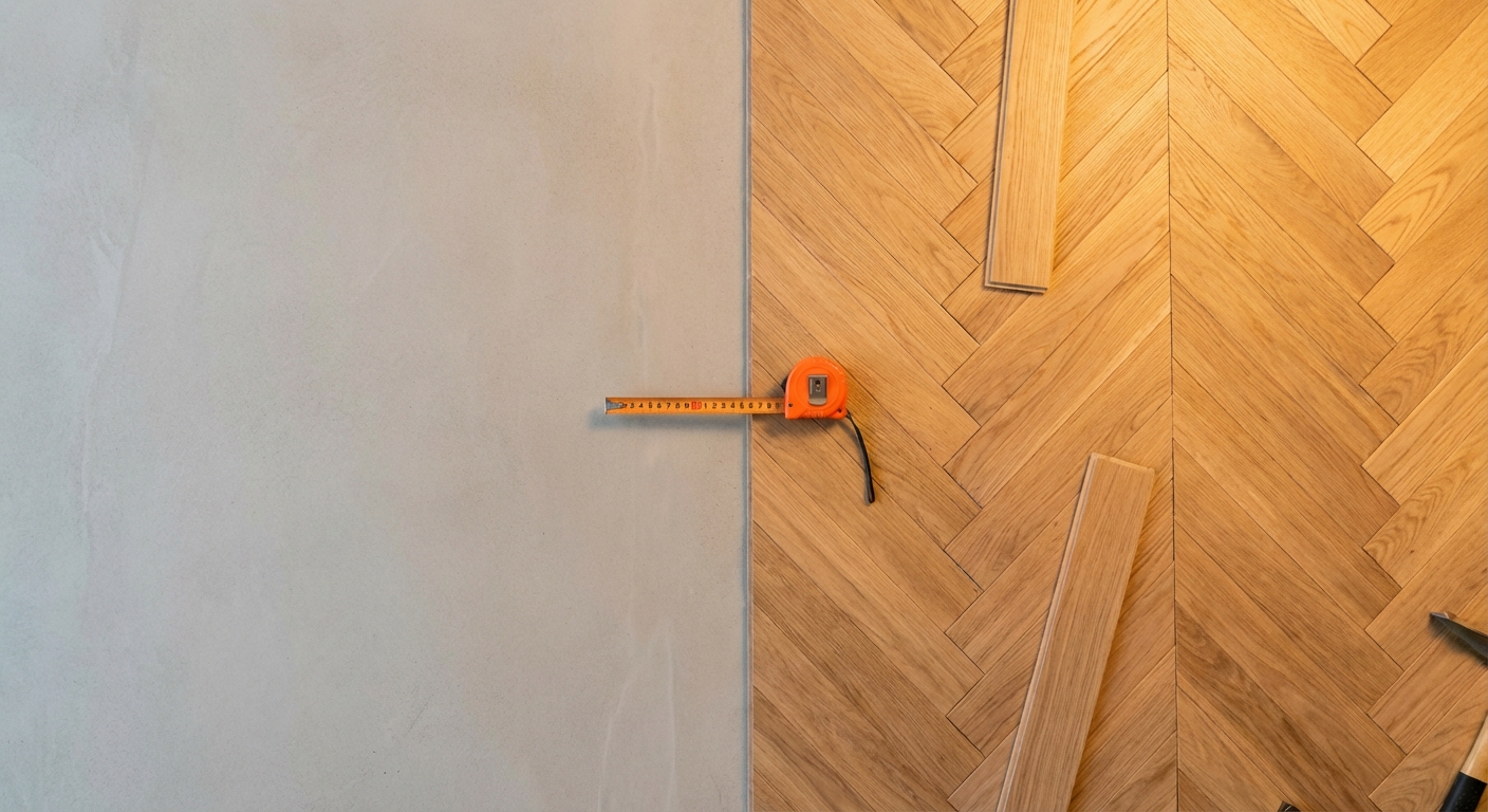 Massetto perfettamente asciutto pronto per posa parquet