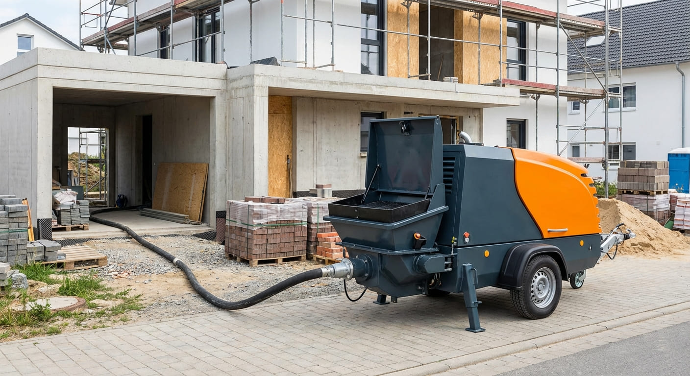 Pompa per massetti autolivellanti macchinario cantiere Torino